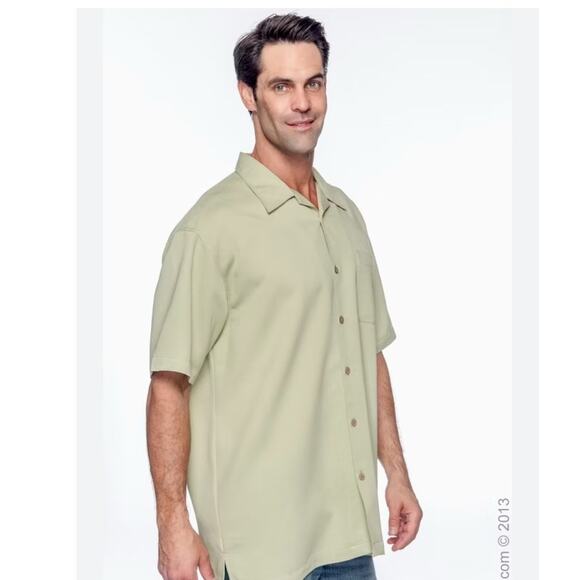 Tommy Bahama VTG Hawaiian Silk Camp Shirt Men’s XL Green Aloha EUC Resort - Picture 1 of 11